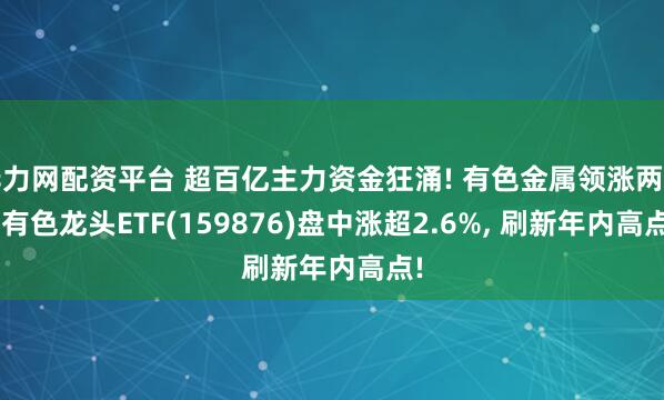 华力网配资平台 超百亿主力资金狂涌! 有色金属领涨两市! 有色龙头ETF(159876)盘中涨超2.6%, 刷新年内高点!