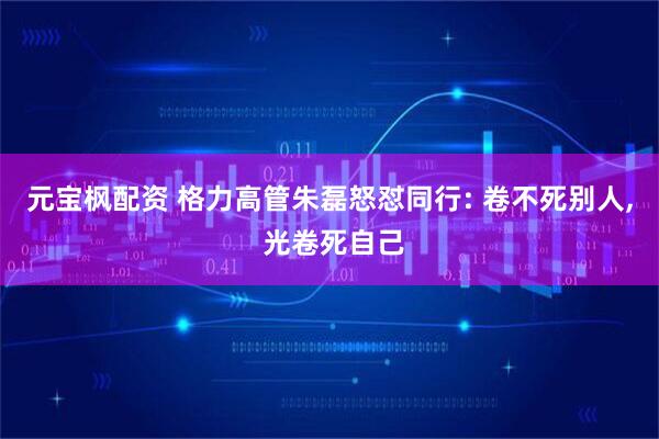 元宝枫配资 格力高管朱磊怒怼同行: 卷不死别人, 光卷死自己